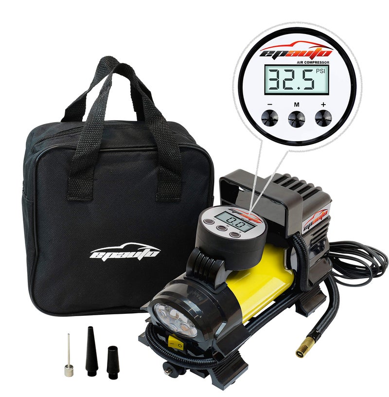 EPAuto 12V DC Portable Air Compressor Pump, Digital Tire Inflator - Image 2